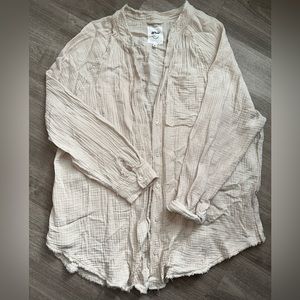 Aerie linen button shirt